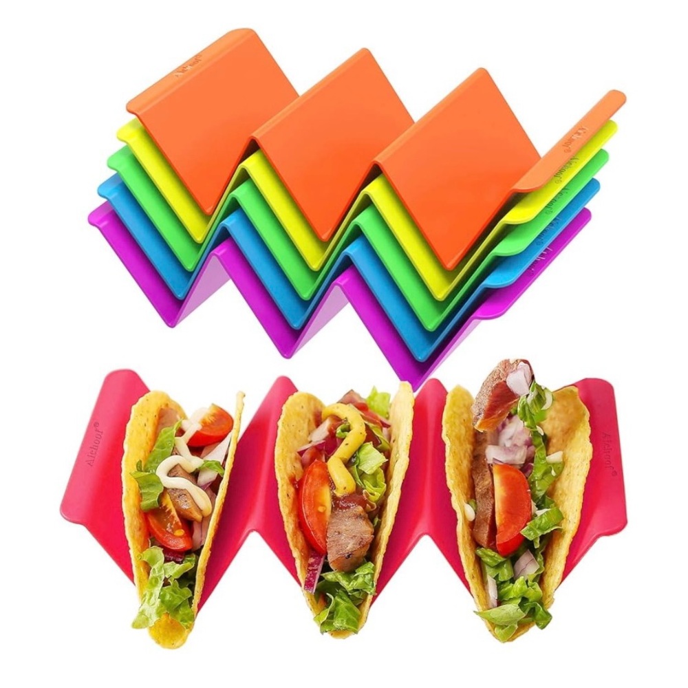 Taco Holder Set 6pc Multicolor Taco Stands BPA Free New in Box